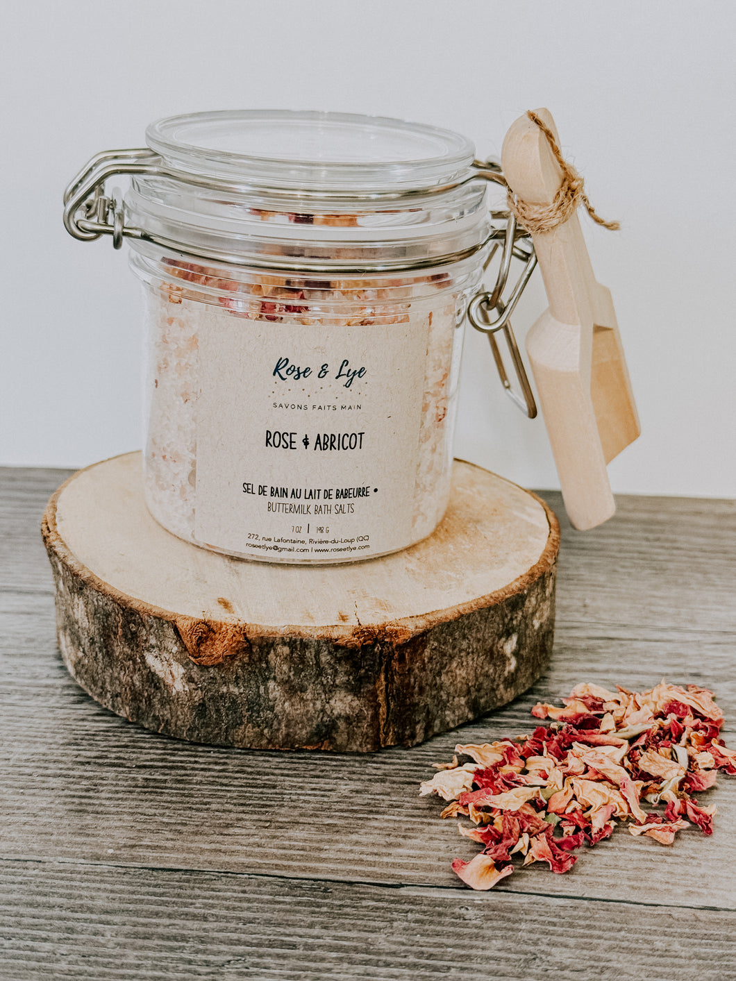 Sels de bain - Rose et abricot