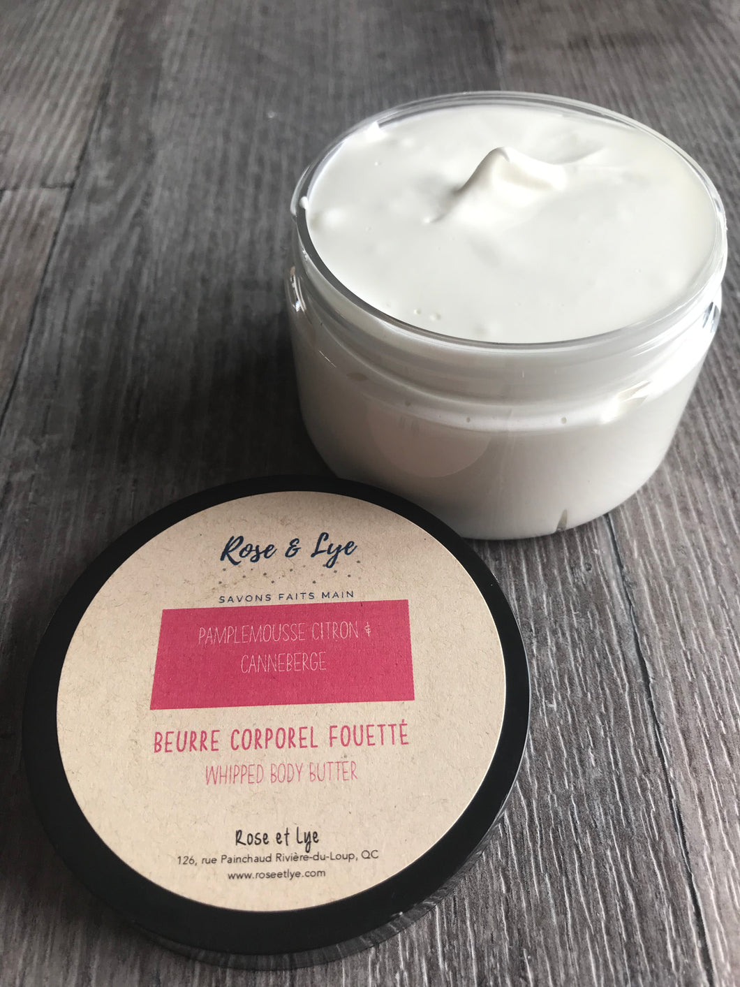 Beurre corporel fouetté - Pamplemousse citron et canneberge